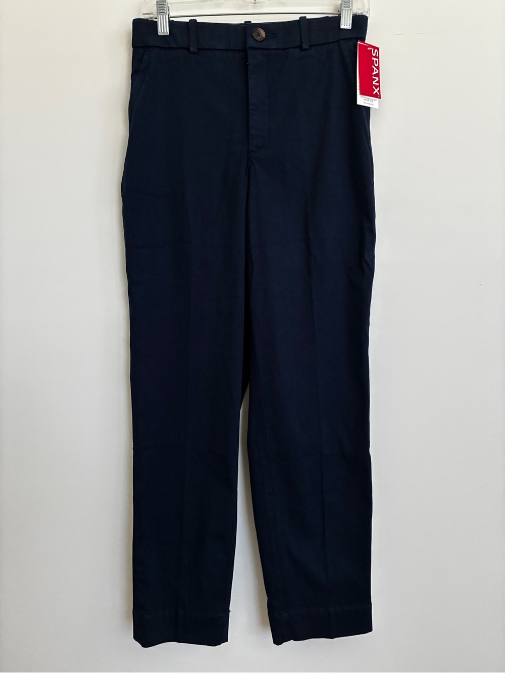 Spanx Supersmooth Stretch Twill Slim Straight Pant navy blue size medium nwt